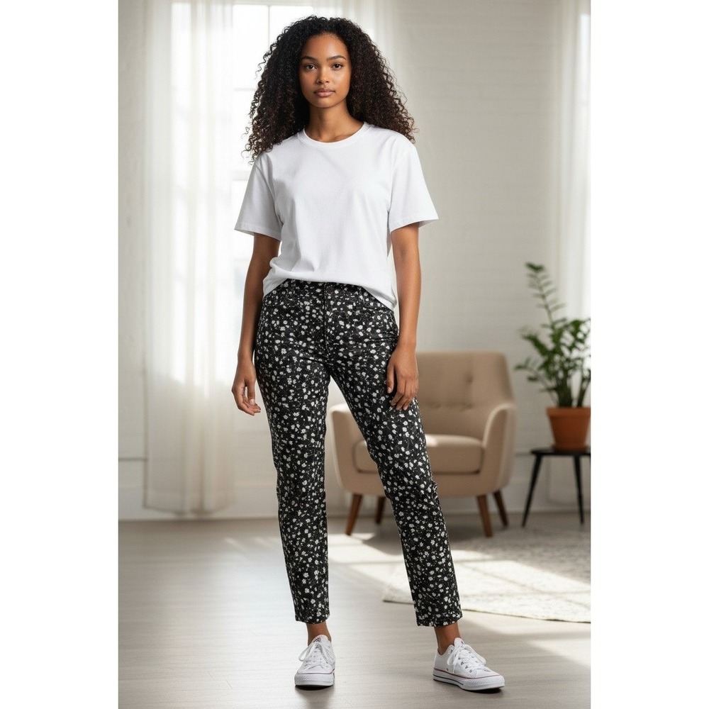 Lane Bryant Women's Floral Print Skinny Jeans Size 22 Stretch